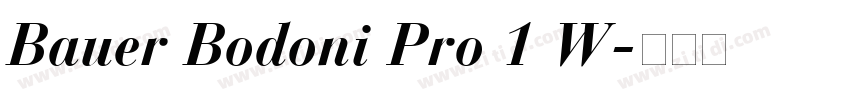 Bauer Bodoni Pro 1 W字体转换